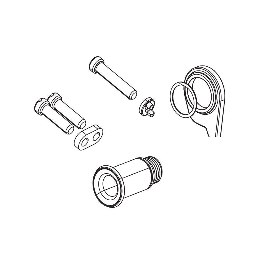 Upper Bolt and Spring SRAM SRAM XX1 11-Speed Rear Derailleur B-Bolt and Limit Screw Kit White Smoke