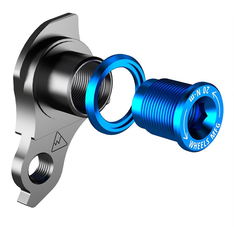 Derailleur Hangers and Hardware Wheels Manufacturing Wheels Manufacturing Universal Derailleur Hanger - 404-5 For Frames designed to accept SRAM UDH BLK/Teal Gray