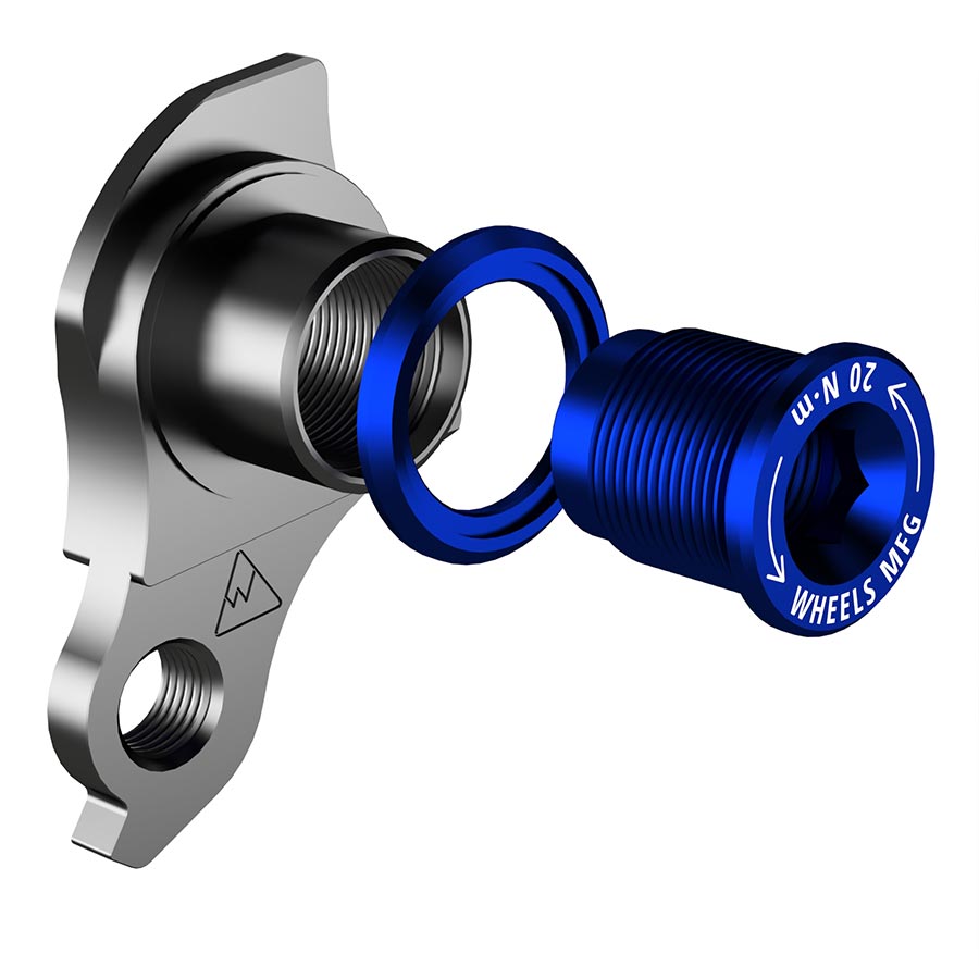 Derailleur Hangers and Hardware Wheels Manufacturing Wheels Manufacturing Universal Derailleur Hanger - 404-6 For Frames designed to accept SRAM UDH BLK/Blue Gray