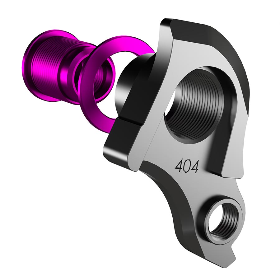 Derailleur Hangers and Hardware Wheels Manufacturing Wheels Manufacturing Universal Derailleur Hanger - 404-7 For Frames designed to accept SRAM UDH BLK/Purple Plum