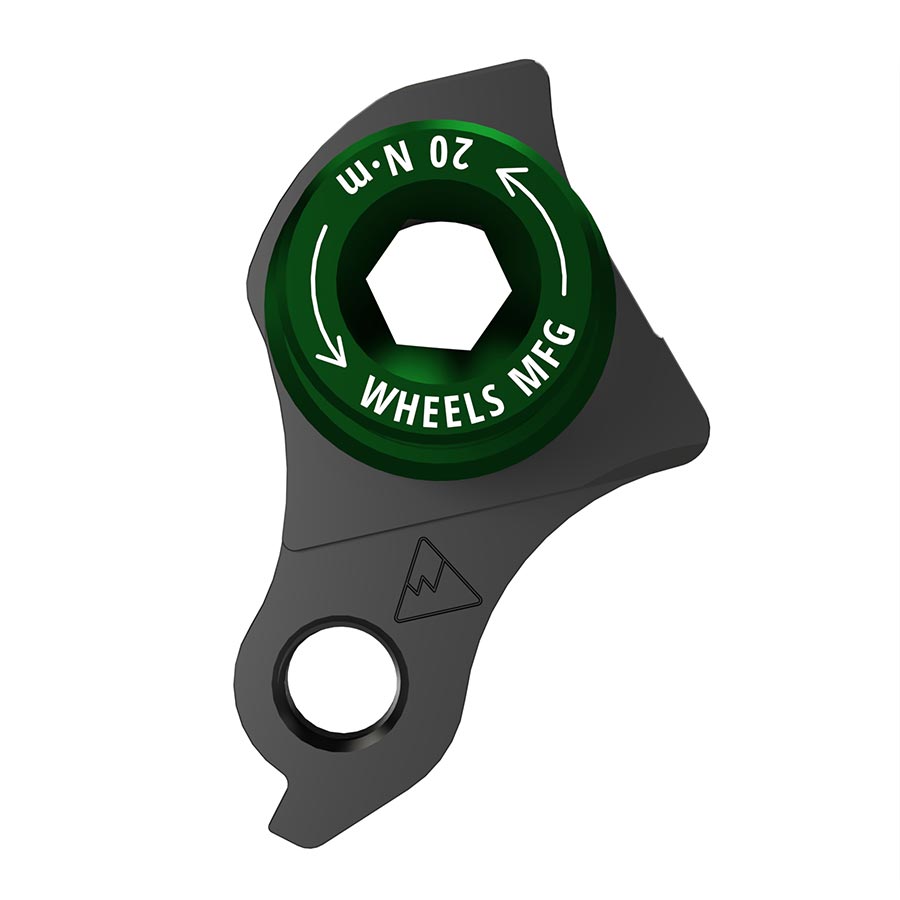 Derailleur Hangers and Hardware Wheels Manufacturing Wheels Manufacturing Universal Derailleur Hanger - 404-9 For Frames designed to accept SRAM UDH BLK/Green Dark Slate Gray