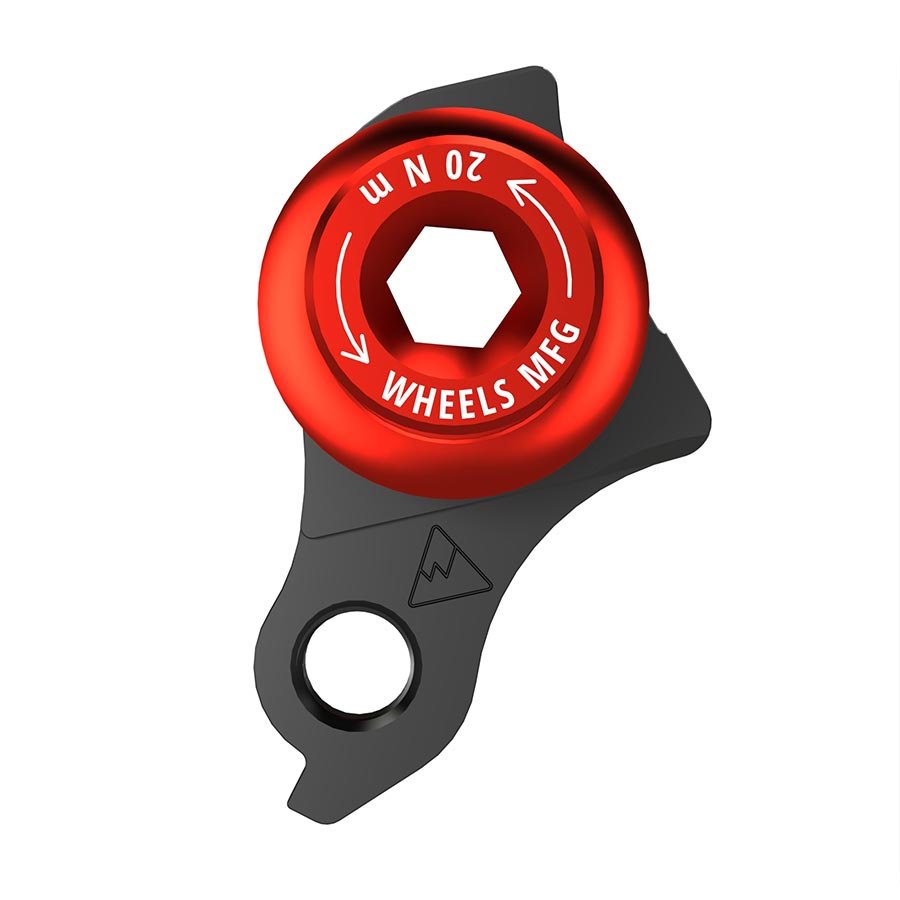 Derailleur Hangers and Hardware Wheels Manufacturing Wheels Manufacturing Universal Derailleur Hanger - 487-1 For Trek ABP MTB Frames designed to accept SRAM UDH BLK/Red Dark Slate Gray