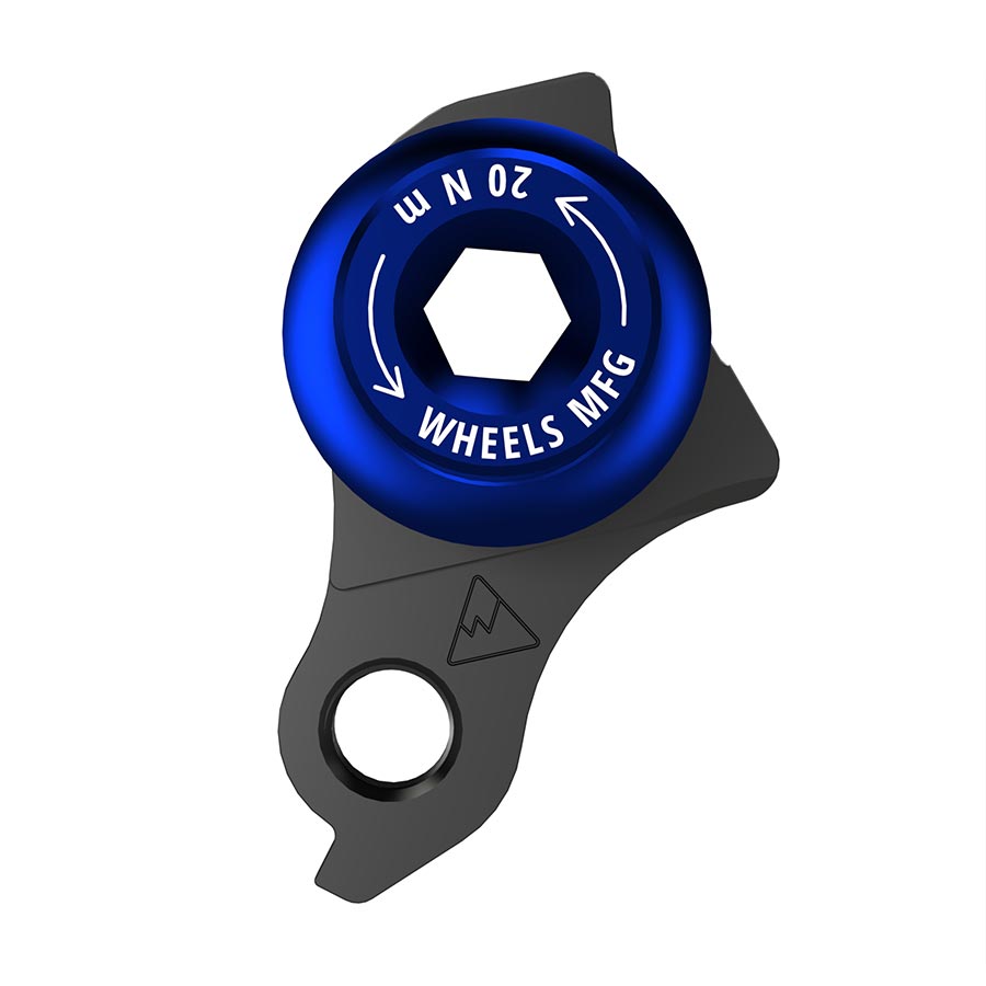 Derailleur Hangers and Hardware Wheels Manufacturing Wheels Manufacturing Universal Derailleur Hanger - 487-6 For Trek ABP MTB Frames designed to accept SRAM UDH BLK/Blue Dark Slate Gray