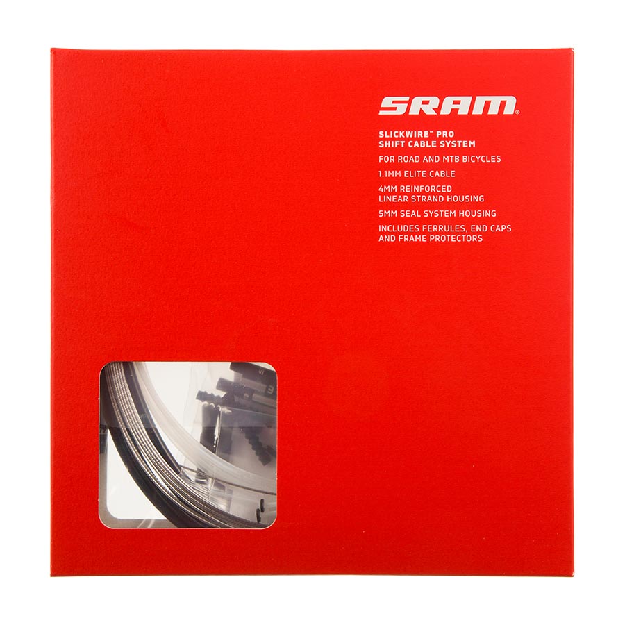 Cables and Housing SRAM SRAM 4mm Slick Wire Pro Road/Mountain Shift Set Black Red