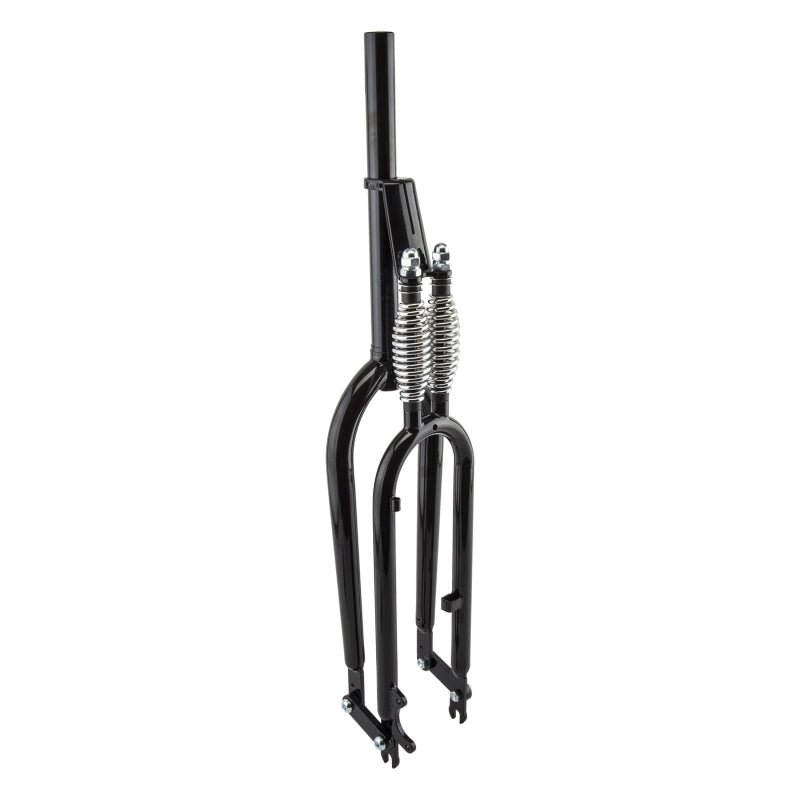 Suspension Fork Sunlite Sunlite Deluxe Springer Replica Suspension 26` Threadless 1-1/8` 300mm Disc/Drum Chromoly Black 57mm Dark Slate Gray