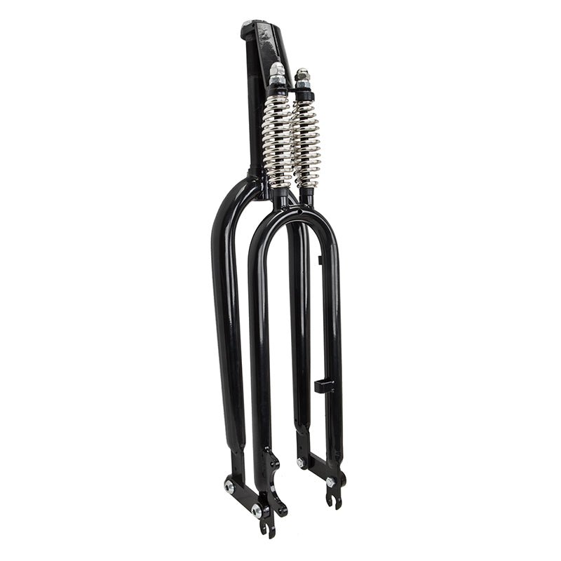 Suspension Fork Sunlite Sunlite Deluxe Springer Replica Suspension 26` Threaded 1` (7/8 ID) 180mm Disc/Drum Chromoly Black 57mm Dark Slate Gray
