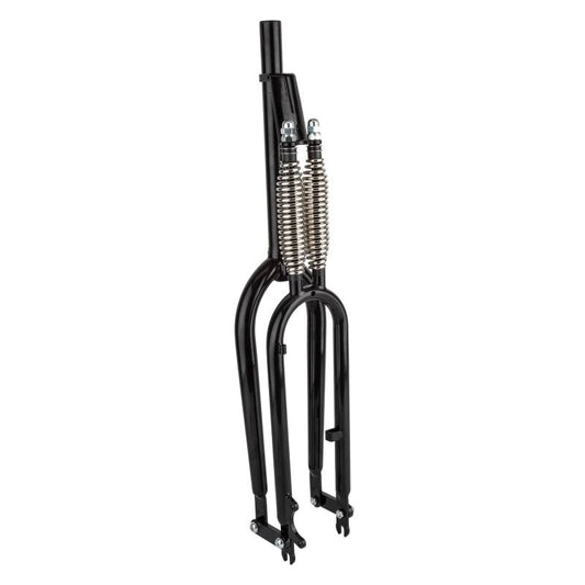 Suspension Fork Sunlite Sunlite Deluxe Springer Replica Suspension 26` Threadless 1-1/8` 300mm Disc/Drum Chromoly Black 57mm Dark Slate Gray
