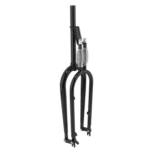 Suspension Fork Sunlite Sunlite Deluxe Springer Replica Suspension 26` Threadless 1-1/8` 300mm Disc Chromoly Black 57mm Dark Slate Gray