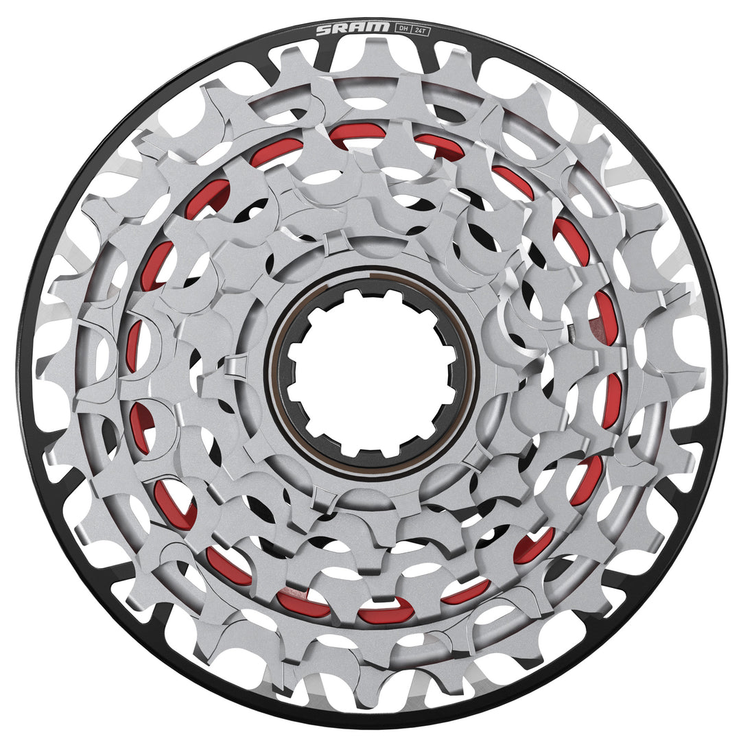 SRAM XX Downhill XS-797 T-Type Cassette - 7-Speed 10-24t For XD Slim Driver Silver