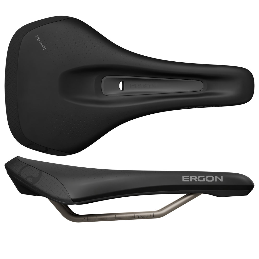 Ergon SMS Sport Gel Saddle - TiNox SL Black Men's Small/Medium