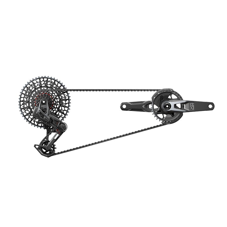 Group Kits SRAM SRAM X0 T-Type Eagle Transmission Groupset - 165mm Crank 32t Chainring AXS POD Controller 10-52t Cassette Rear Derailleur Chain V2 Dark Slate Gray