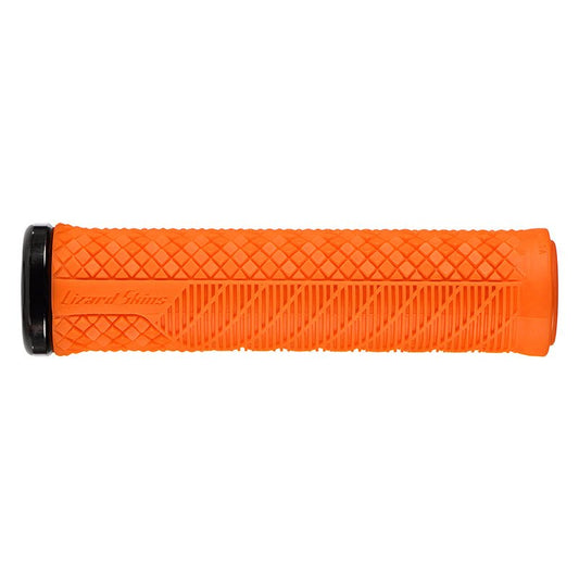 Grips Lizard Skins Lizard skins Charger Lock On Orange w/ Black Clamps 136mm Single Lock On 31mm Chocolate