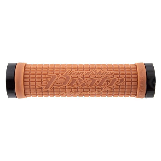 Grips Lizard Skins Lizard skins Peaty Lock On Gum w/ Black Clamps 130mm Dual Lock On Chocolate