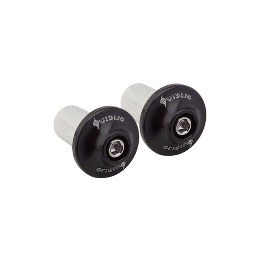 Origin8 Bar Keeper Bar End Plugs Anodized Black Locking 32mm