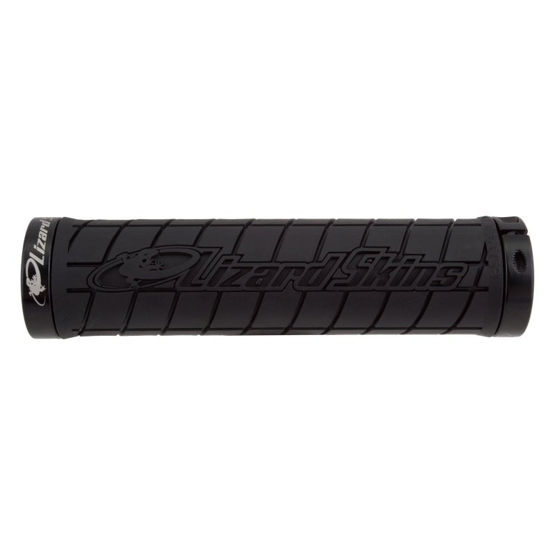 Grips Lizard Skins Lizard skins Logo Lock On Grips Black w/ Black Clamps 130mm Dual Lock On Dark Slate Gray