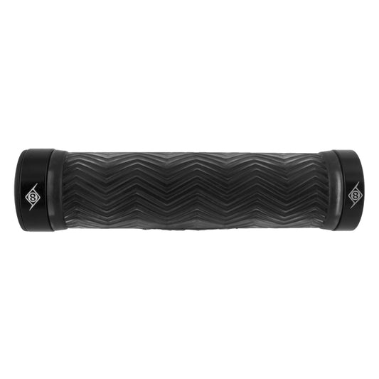 Grips Origin8 Origin8 ZigZag Locking Clear/Black 130mm Dual Lock On Dark Slate Gray