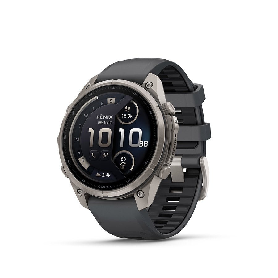 Garmin fenix 9 Pro inReach 47mm Watch Watch Color: Grey Wristband: Graphite/ Black - Silicone