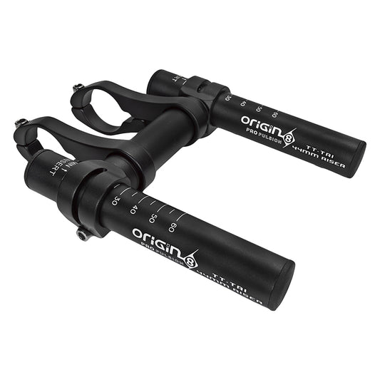 Origin8 Mini Tri Clip-On Bars 25.4mm - 31.8mm 110mm x Ø22.2mm Black Aero Bars AL6061