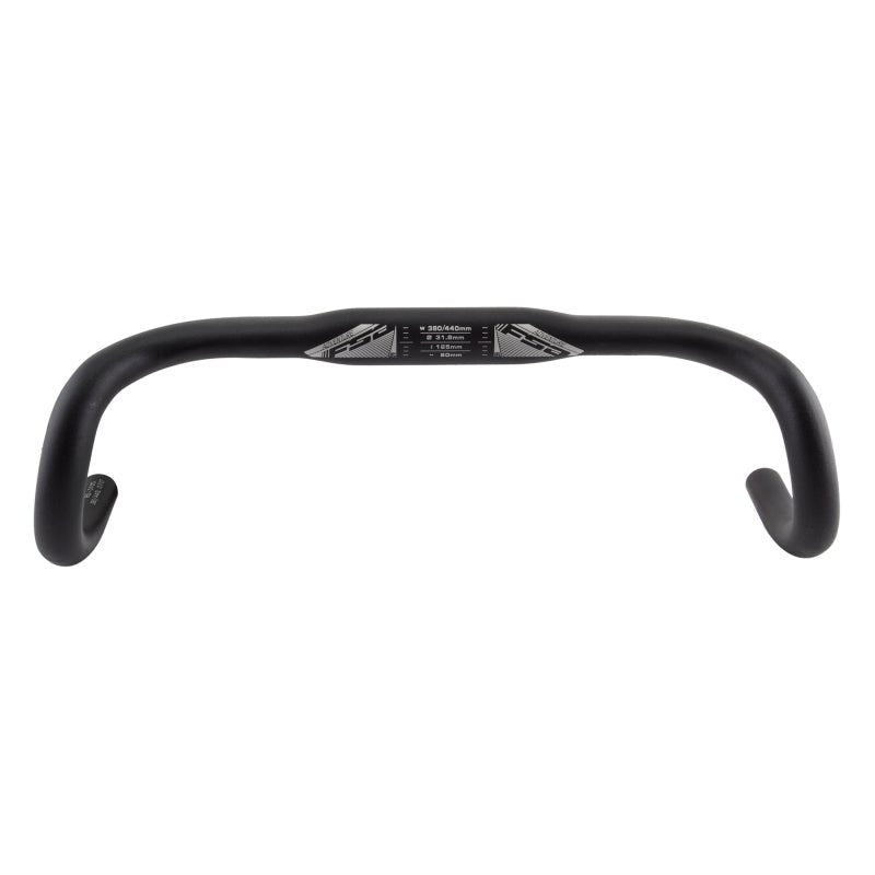 Handlebars FSA Full speed ahead Adventure Compact 31.8mm 380mm 80mm 125mm Black Road Drop AL6061 Dark Slate Gray