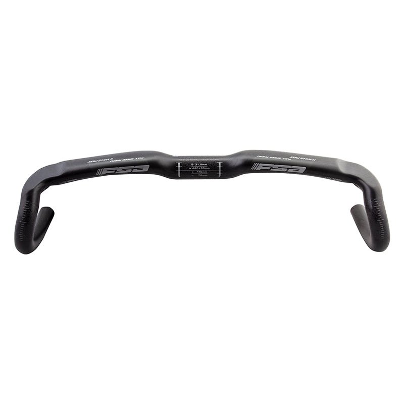 Handlebars FSA Full Speed Ahead K-Wing AGX Drop Handlebar - Carbon 31.8mm 44cm Carbon Dark Slate Gray