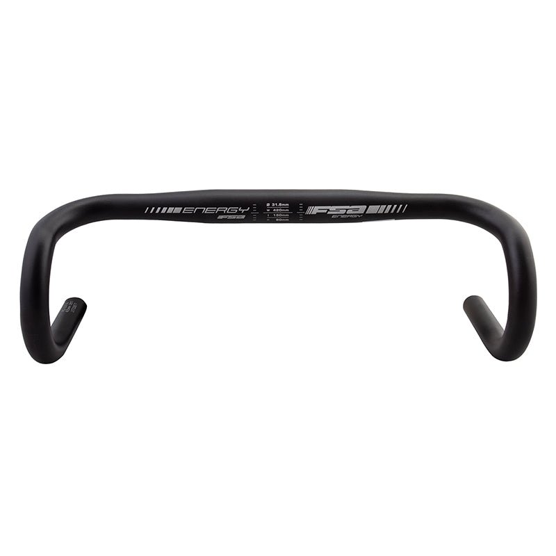 Handlebars FSA Full speed ahead Energy Traditional 31.8mm 420mm 80mm 150mm 2° Black Road Drop AL7050 Dark Slate Gray