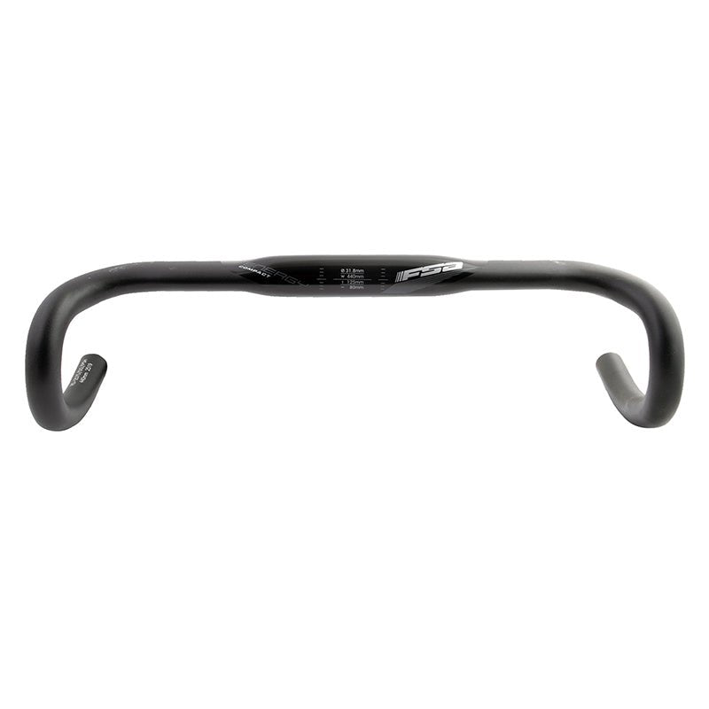 Handlebars FSA Full Speed Ahead Energy Compact SCR Handlebar - 31.8 Clamp 44cm Black Dark Slate Gray