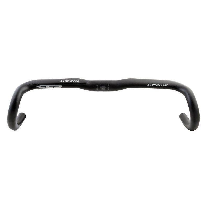 Handlebars FSA Full Speed Ahead A-Wing Pro AGX Drop Handlebar - Aluminum 31.8mm 46cm Black Dark Slate Gray