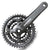 Cranksets and Arms SRAM SRAM S-600 Crankset - 175mm 8-Speed 42/32/22t 104/64 BCD Square Taper JIS Spindle Interface BLK Dark Slate Gray
