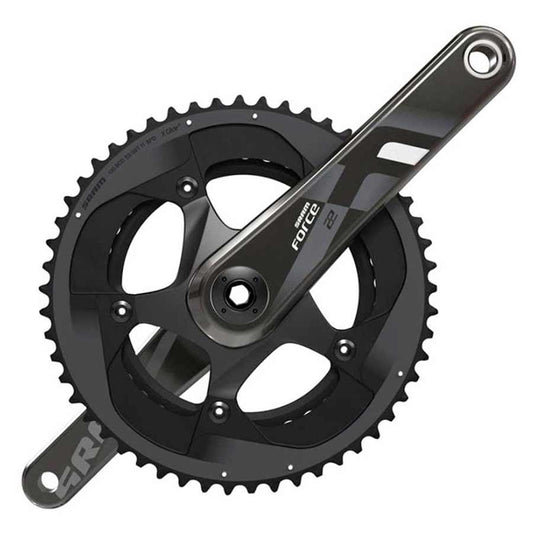 Cranksets and Arms SRAM SRAM Force 22 Crankset - 170mm 11-Speed 53/39t 130 BCD GXP Spindle Interface BLK Dark Slate Gray