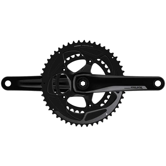 Cranksets and Arms SRAM SRAM Rival 22 Crankset - 175mm 11-Speed 50/34t 110 BCD GXP Spindle Interface BLK Black