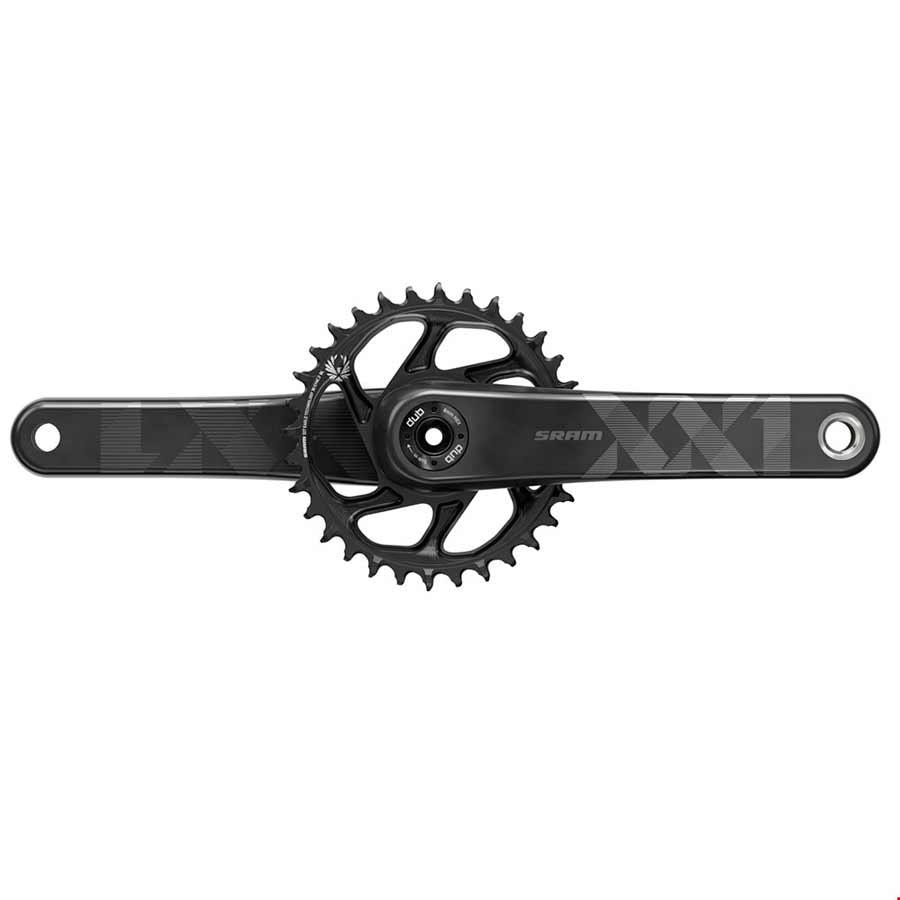 Cranksets and Arms SRAM SRAM XX1 Eagle Carbon Fat Bike Crankset - 175mm 12-Speed 30t Direct Mount DUB Spindle Interface For 190mm Rear Spacing BLK Dark Slate Gray