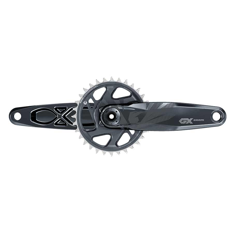 Cranksets and Arms SRAM SRAM GX Eagle DUB C1 Crankset Speed: 11/12 Spindle: 28.99mm BCD: Direct Mount 30 DUB 165mm Black Fat Bike 4" Dark Slate Gray