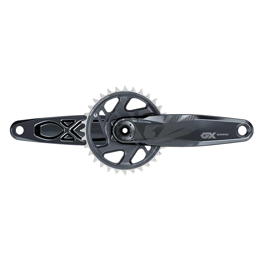 Cranksets and Arms SRAM SRAM GX Eagle Boost Crankset - 175mm 12-Speed 32t Direct Mount DUB Spindle Interface Lunar 55mm Chainline Dark Slate Gray