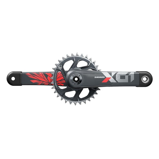 Cranksets and Arms SRAM SRAM X01 Eagle DUB C3 Crankset Speed: 11/12 Spindle: 28.99mm BCD: Direct Mount 32 DUB 165mm Red Boost Dark Slate Gray