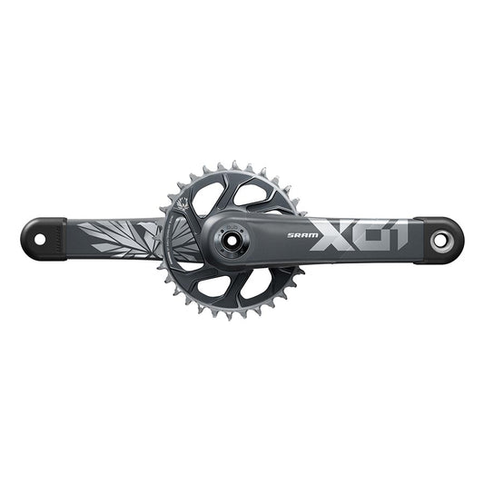 Cranksets and Arms SRAM SRAM X01 Eagle Boost Crankset - 165mm 12-Speed 32t Direct Mount DUB Spindle Interface Lunar/Polar C2 Dark Slate Gray