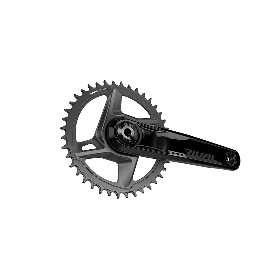 Cranksets and Arms SRAM SRAM Rival 1 AXS Wide Crankset - 175mm 12-Speed 40t 8-Bolt Direct Mount DUB Spindle Interface BLK D1 Dark Slate Gray