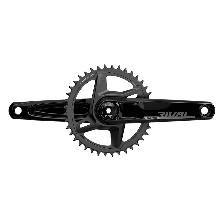 Cranksets and Arms SRAM SRAM Rival 1 AXS Wide Crankset - 172.5mm 12-Speed 46t 8-Bolt Direct Mount DUB Spindle Interface BLK D1 Dark Slate Gray