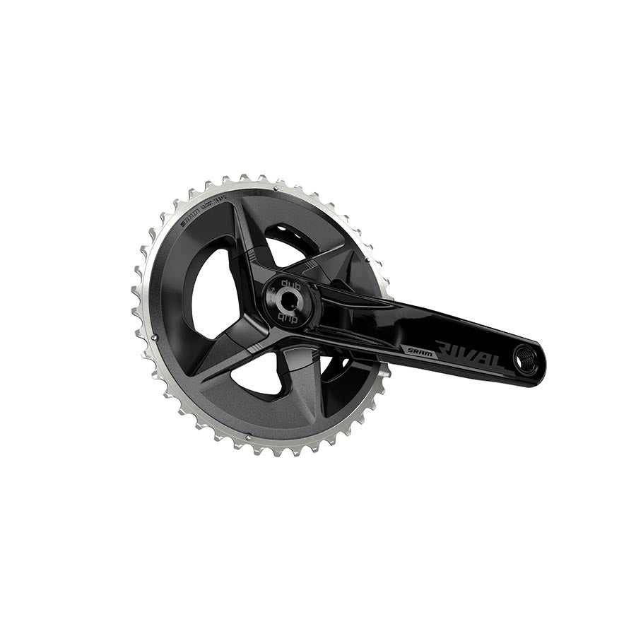 Cranksets and Arms SRAM SRAM Rival AXS Wide Crankset - 172.5mm 12-Speed 43/30t 94 BCD DUB Spindle Interface BLK D1 Dark Slate Gray