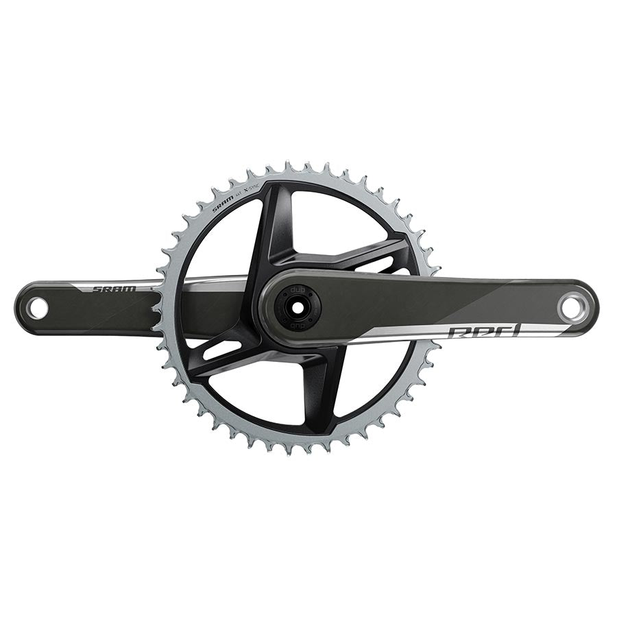 Cranksets and Arms SRAM SRAM Red 1 AXS Direct Mount Crankset Speed: 12 Spindle: 28.99mm BCD: Direct Mount 46 DUB 167.5mm Black Road Dark Slate Gray