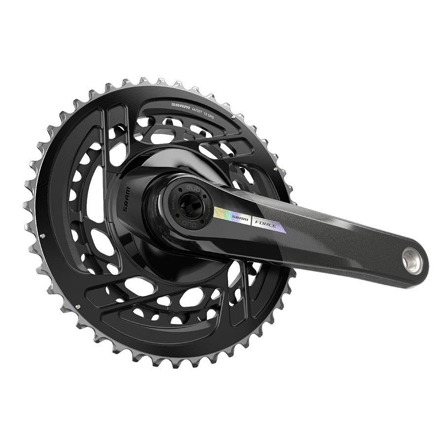 Cranksets and Arms SRAM SRAM Force Crankset - 167.5mm 2x 12-Speed 46/33t Direct Mount DUB Spindle Interface Iridescent Gray D2 Dark Slate Gray