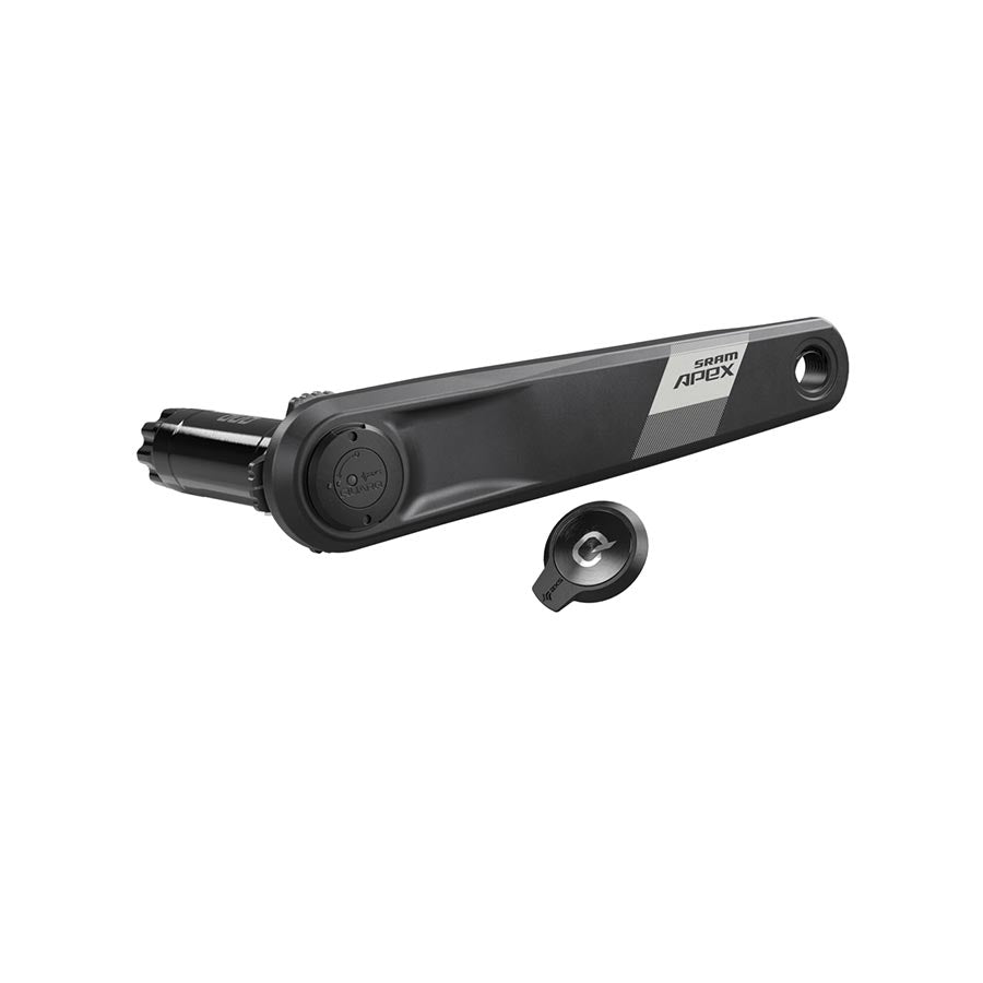 Cranksets and Arms SRAM SRAM Apex AXS Wide Left Crank Arm Power Meter Spindle Assembly - 160mm 12-Speed DUB Spindle Interface BLK D1 Dark Slate Gray