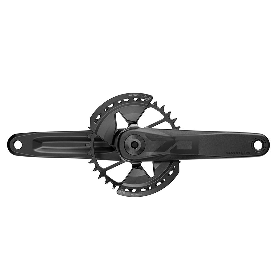 Cranksets and Arms SRAM SRAM Eagle 70 DUB Crankset Speed: 12 Spindle: 28.99mm BCD: Direct Mount 32 DUB 160mm Black Boost Dark Slate Gray