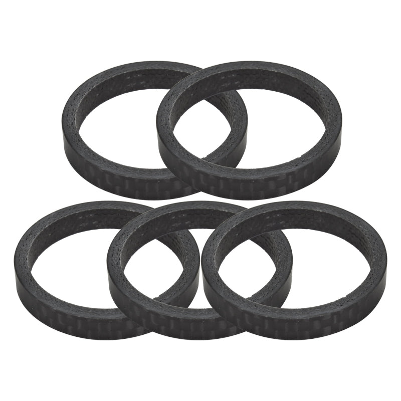 Headsets Origin8 Origin8 3K Carbon Fiber Headset Spacers SHIS Spacer 1-1/8` x 5mm Carbon 5 Spacers Carbon Dark Slate Gray