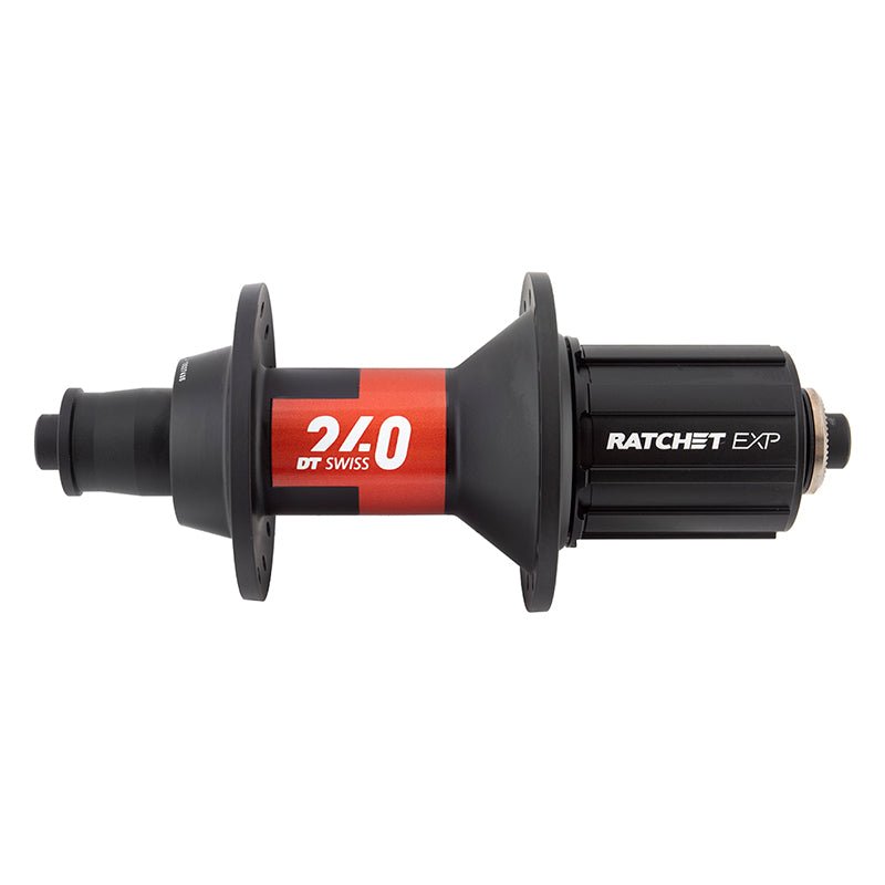 Hubs DT Swiss DT Swiss 240 EXP Rear Hub - QR x 130mm Rim Brake HG 11 Road BLK/Red 28H 36pt Dark Slate Gray