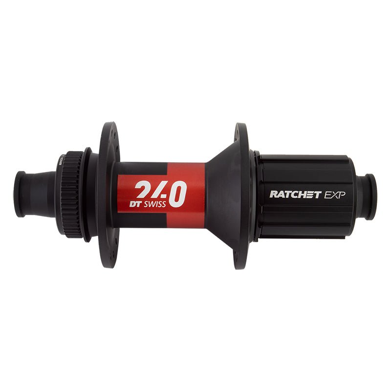 Hubs DT Swiss DT Swiss 240 EXP Rear Hub - 12 x 142mm Center-Lock HG 11 Road BLK/Red 28H 36pt Dark Slate Gray