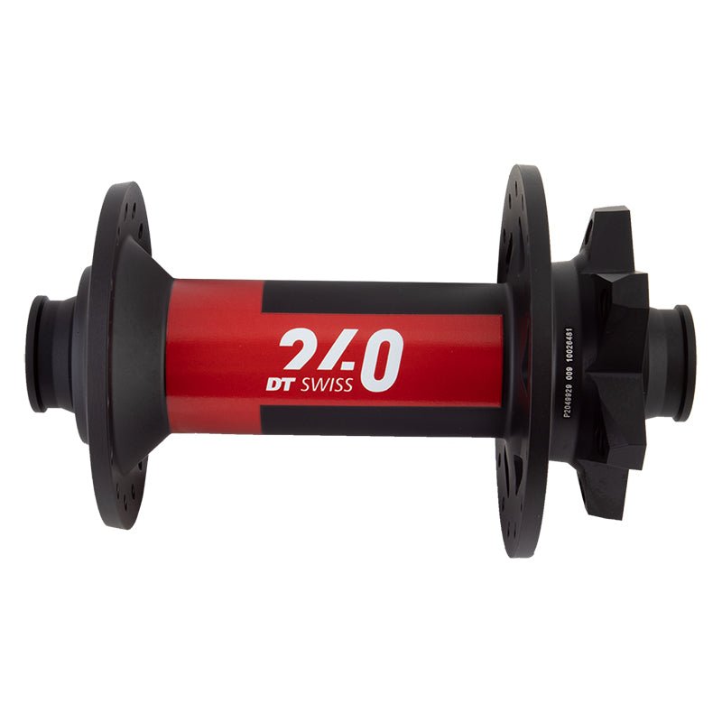 Front Hub DT Swiss DT Swiss 240 Front Hub - 15 x 110mm 6-Bolt Black/Red 32H Maroon