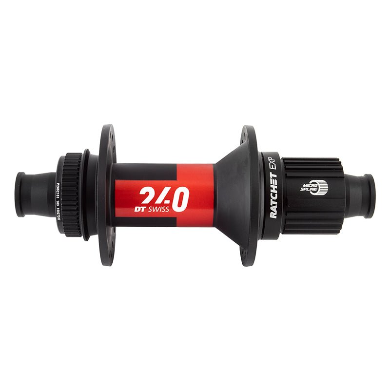 Hubs DT Swiss DT Swiss 240 EXP Rear Hub - 12 x 148mm Center-Lock Micro Spline BLK/Red 32H 36pt Dark Slate Gray
