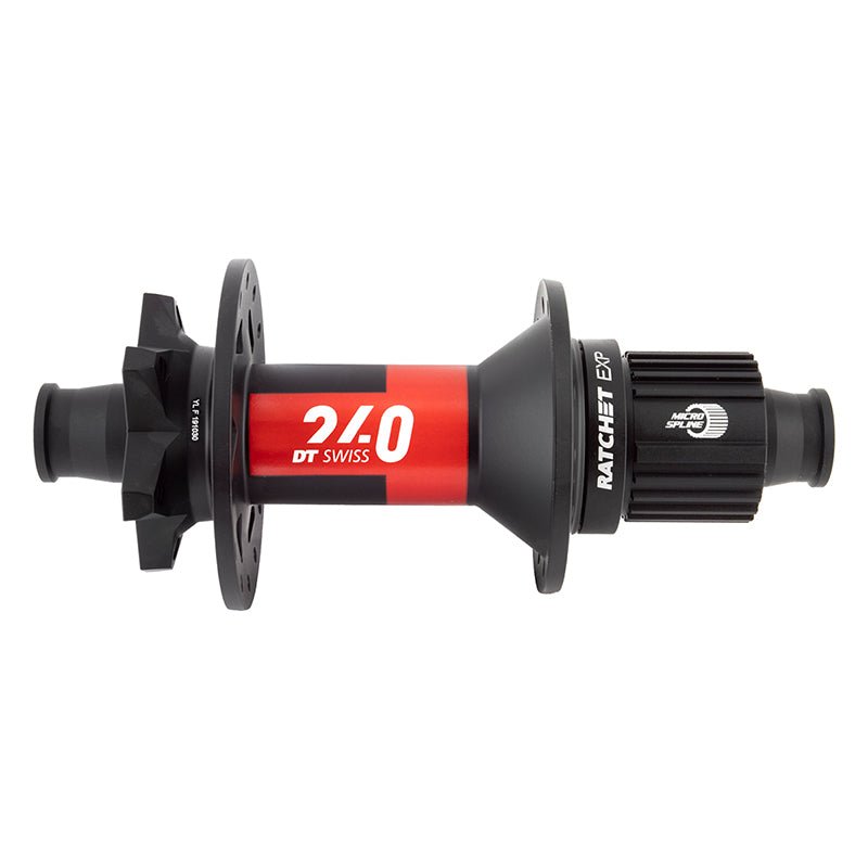 Hubs DT Swiss DT Swiss 240 EXP Rear Hub - 12 x 148mm 6-Bolt Micro Spline BLK/Red 28H 36pt Dark Slate Gray