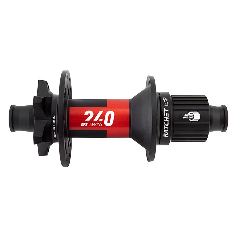 Hubs DT Swiss DT Swiss 240 EXP Rear Hub - 12 x 148mm 6-Bolt Micro Spline BLK/Red 32H 36pt Dark Slate Gray