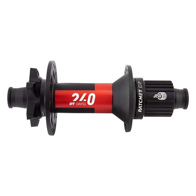 Hubs DT Swiss DT Swiss 240 EXP Rear Hub - 12 x 157mm 6-Bolt Micro Spline BLK/Red 32H 36pt Dark Slate Gray